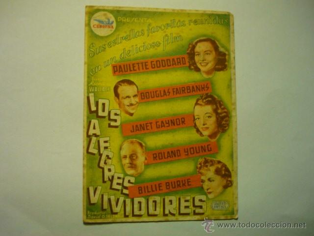 Cine: programa los alegres vividores.-douglas fairbanks- - Foto 1