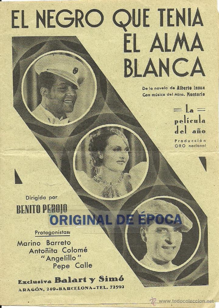 Cine: (PG-1121)PROGRAMA DE CINE,EL NEGRO QUE TENIA EL ALMA BLANCA