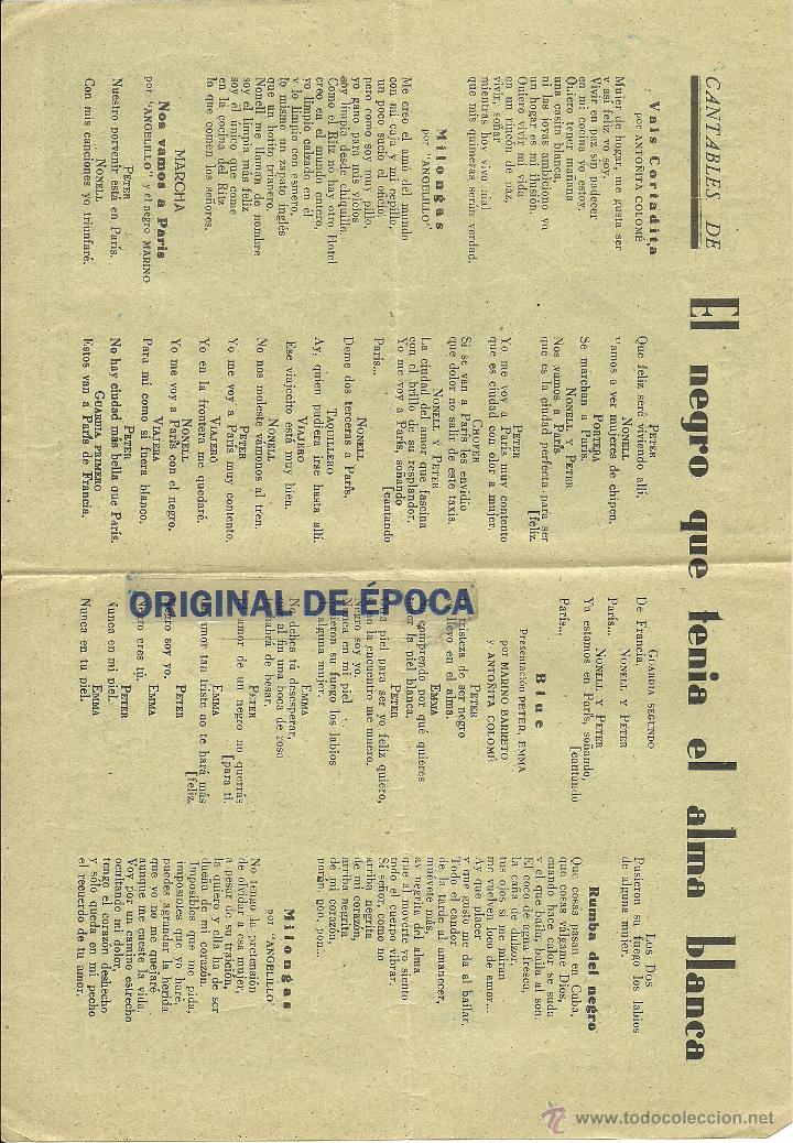 Cine: (PG-1121)PROGRAMA DE CINE,EL NEGRO QUE TENIA EL ALMA BLANCA - Foto 2