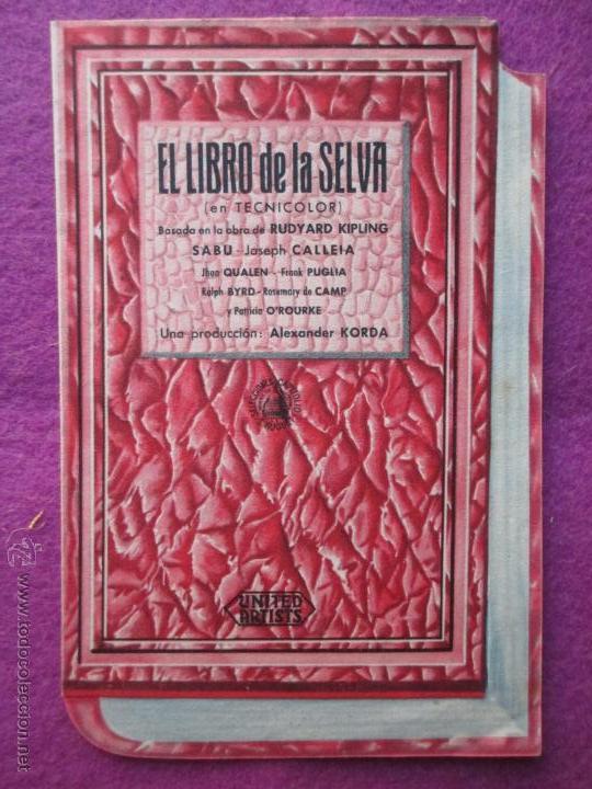 Cine: FOLLETO DE MANO, EL LIBRO DE LA SELVA, DOBLE, PM74 - Foto 1