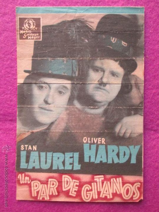  Flyers Publicitaires de films Anciens: FOLLETO DE MANO, UN PAR DE GITANOS, DOBLE, PM75