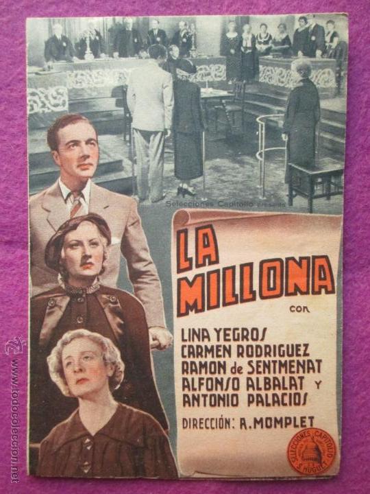 Cine: FOLLETO DE MANO, LA MILLONA , DOBLE, PM76 - Foto 1