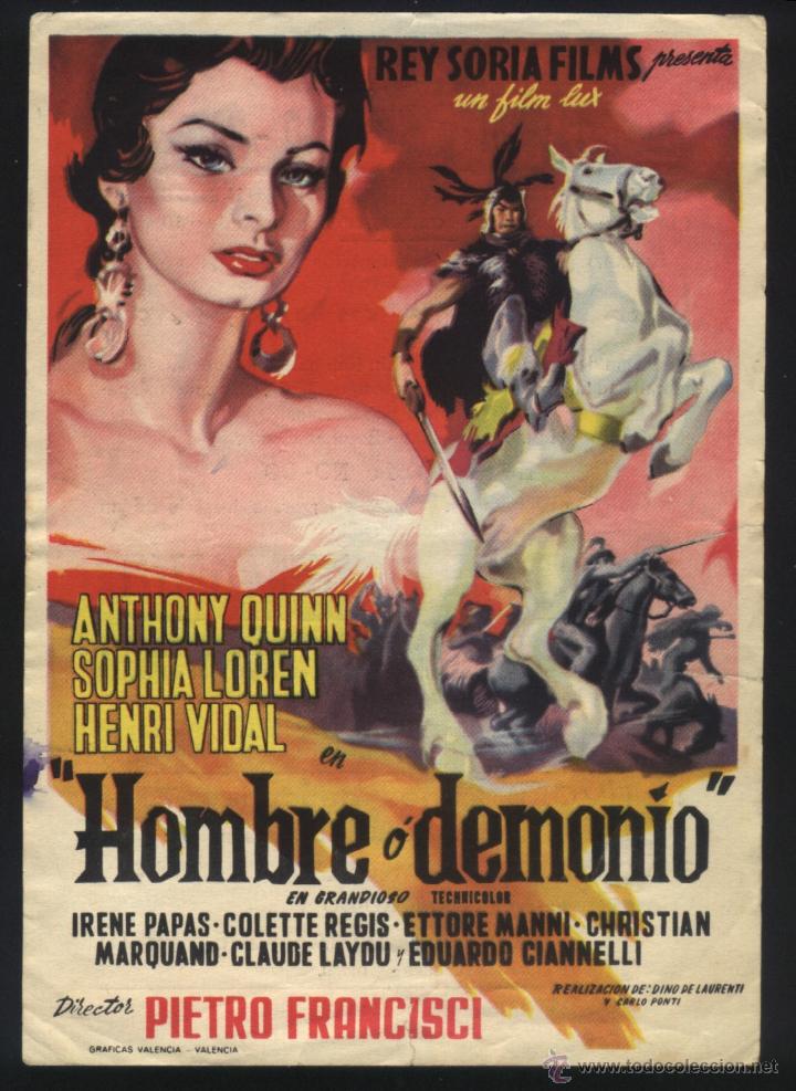 Kino: Q-05809- HOMBRE O DEMONIO (Attila) (CINE TIVOLI) Anthony Quinn - Sophia Loren - Henri Vidal