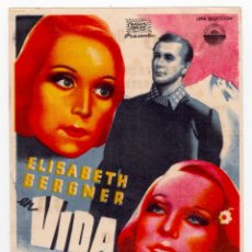 Cine: UNA VIDA ROBADA. ELISABETH BERGNER, MICHAEL REDGRAVE. PAUL CZINNER. CINE NUEVO, 1947. Lote 52939594