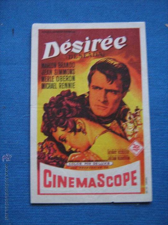 Cine: PROGRAMA SENCILLO SIN PUBLICIDAD - DESIREE - MARLON BRANDO Y JEAN SIMMONS
