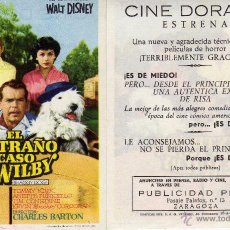 Cine: FOLLETO DE MANO EL EXTRAÑO CASO DE WILBY. CINE DORADO ZARAGOZA. Lote 344869843