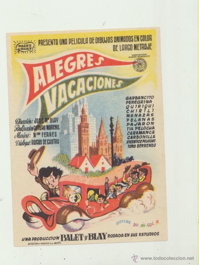 Cine: Alegres Vacaciones. Sencillo de Balet y Blay. - Foto 1