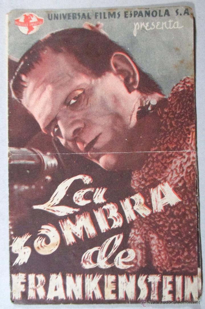 Cine: LA SOMBRA DE FRANKENSTEIN , BORIS KARLOFF , CON CINE AL DORSO , DOBLE , ORIGINAL , CIP3