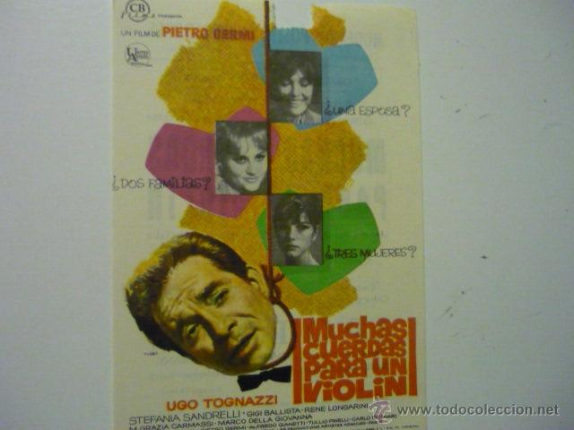 Cine: PROGRAMA MUCHAS CUErdas para un violin.- ugo tognazzi.-publicidad