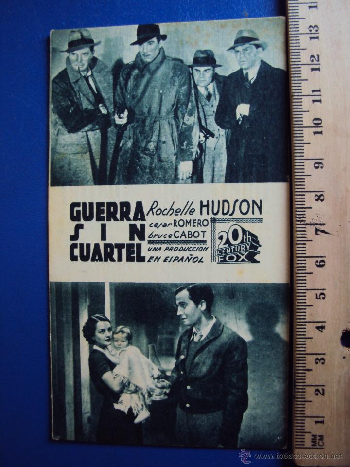 Cine: (PG-1250)PROGRAMA DE CINE,GUERRA SIN CUARTEL,CINEMA ODEON - Foto 1