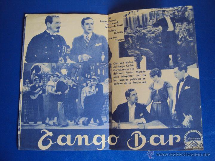 Cine: (PG-1220)PROGRAMA DE CINE,TANGO BAR,CARLOS GARDEL,DOBLE - Foto 2