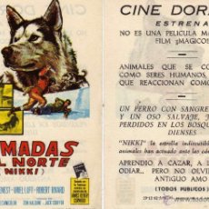 Cine: FOLLETO DE MANO NOMADAS DELNORTE (NIKKI). CINE DORADO ZARAGOZA