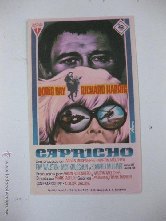 Cine: PROGRAMA DE CINE. CAPRICHO. DORIS DAY. RICHARD HARRIS. 1967. - Foto 1