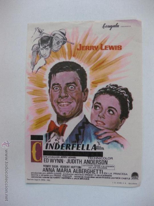 Cine: PROGRAMA DE CINE. CINDERFELLA. JERRY LEWIS, JUDITH ANDERSON..... PARAMOUNT - Foto 1