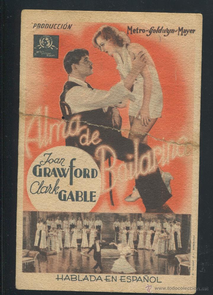 Cine: Alma de bailarina - Joan Crawford, Clark Gable PROGRAMA - Foto 1
