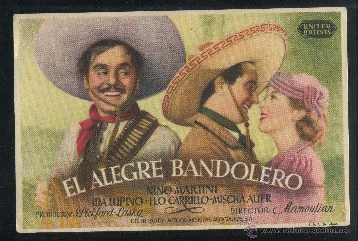 Cine: PROGRAMA ORIGINAL - EL ALEGRE BANDOLERO - CON PUBLICIDAD - Foto 1