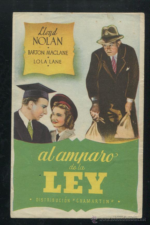 Cine: AL AMPARO DE LA LEY. LLOYD NOLAN. PROGRAMA SENCILLO 1946 - Foto 1
