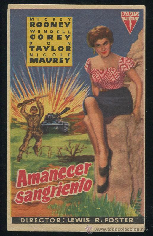 Cine: PROGRAMA Amanecer sangriento - Mickey Rooney, Wendell Corey - Con publicidad - Foto 1