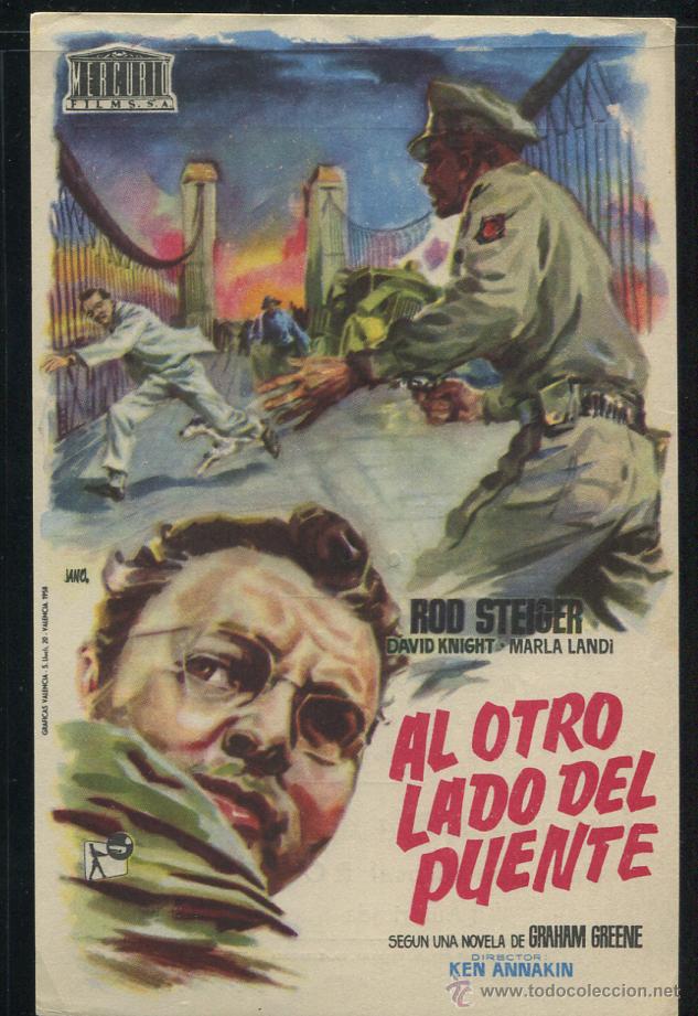 Cine: PROGRAMA  ORIGINAL  AL OTRO LADO DEL PUENTE . ROD STEIGER. CON PUBLICIDAD - Foto 1