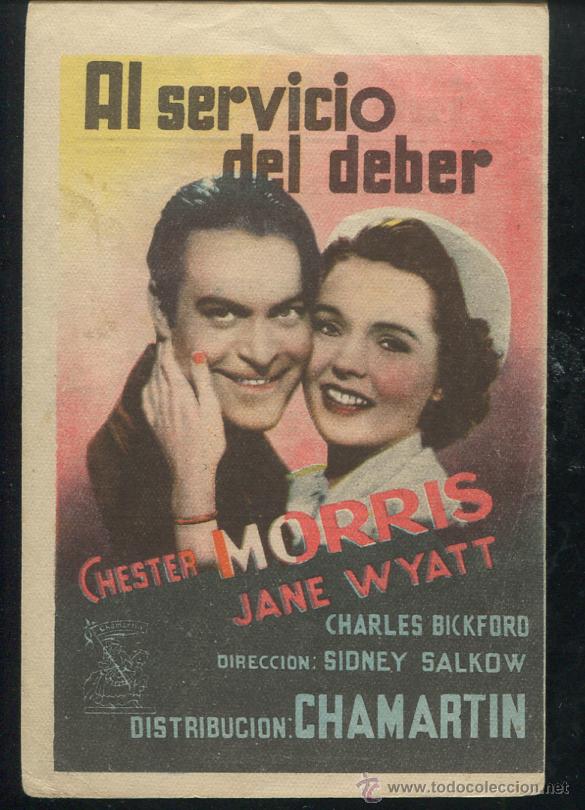 Cine: PROGRAMA AL SERVICIO DEL DEBER-SIDNEY SALKOW-CHESTER MORRIS-JANE WYATT - Foto 1