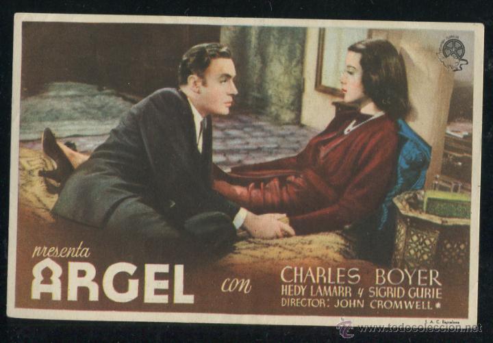 Cine: PROGRAMA ARGEL  (Charles Boyer - Sigrid Gurie - Hedy Lamarr) CON PUBLICIDAD - Foto 1