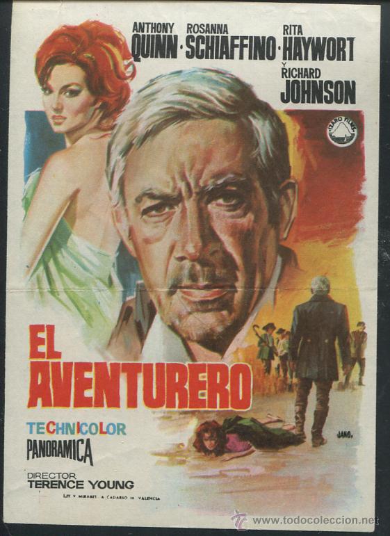 Cine: PROGRAMA EL AVENTURERO, ANTHONY QUINN, RITA HAYWORTH - Foto 1