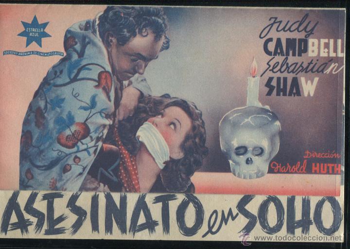 Cine: PROGRAMA Asesinato en Soho programa doble Judy Campbell Sebastian Shaw CON PUBLICIDAD - Foto 1