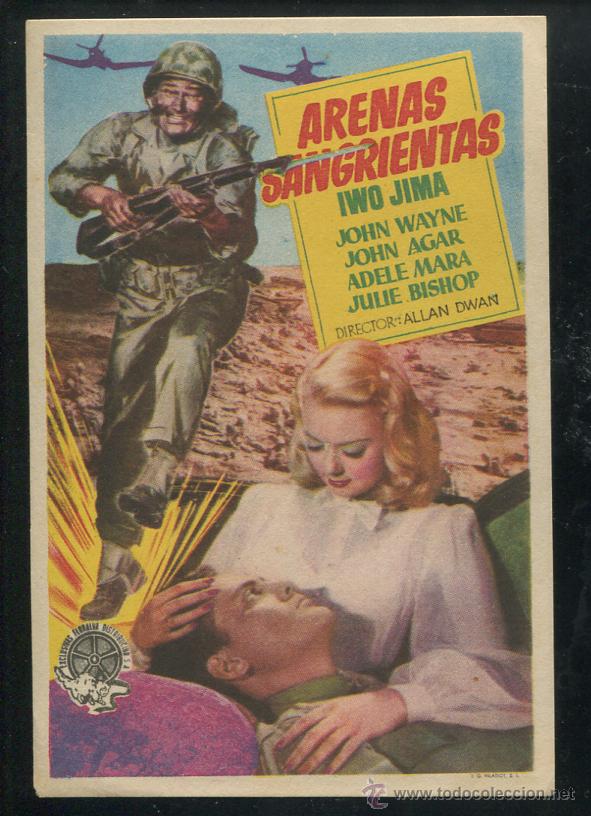 Cine: PROGRAMA Arenas Sangrientas. Sencillo de Floralva. JOHN WAYNE - Foto 1