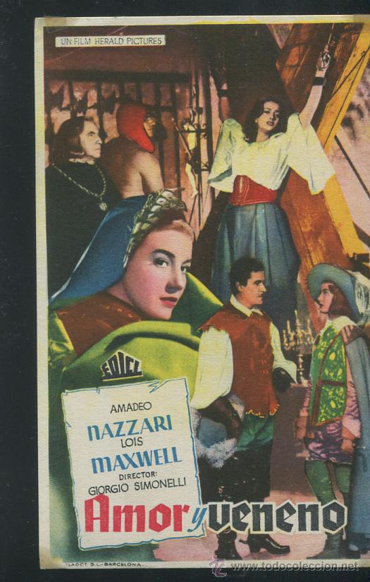 Cine: PROGRAMA Amor y veneno - Amadeo Nazzari, Lois Maxwell - Foto 1