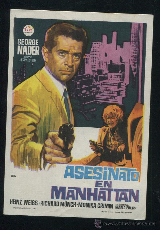 Cine: PROGRAMA ASESINATO EN MANHATTAN GEORGE NADER JERRY COTTON - Foto 1