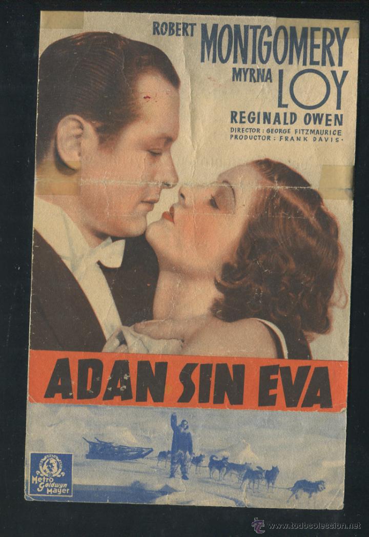 Cine: PROGRAMA ADAN SIN EVA, ROBERT MONYGOMERY, LYRNA LOY, CON PUBLICIDAD - Foto 1
