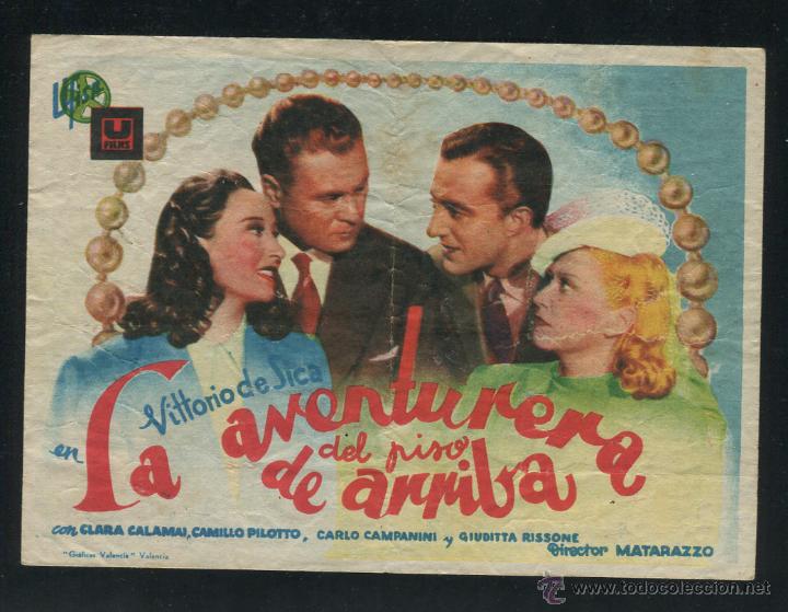 Cine: PROGRAMA LA AVENTURERA DEL PISO DE ARRIBA-MATARAZZO-VITTORIO DE SICA - Foto 1