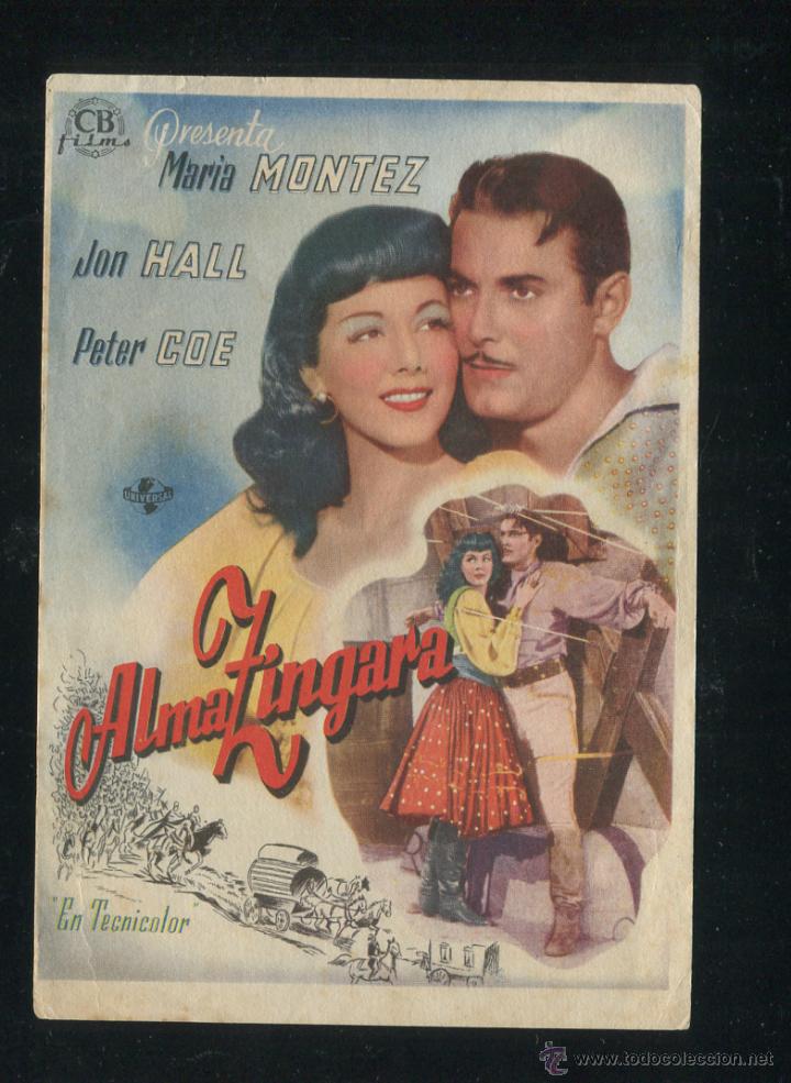 Cine: PROGRAMA ALMA ZINGARA,  MAR&Iacute;A MONTEZ JON HALL, - Foto 1