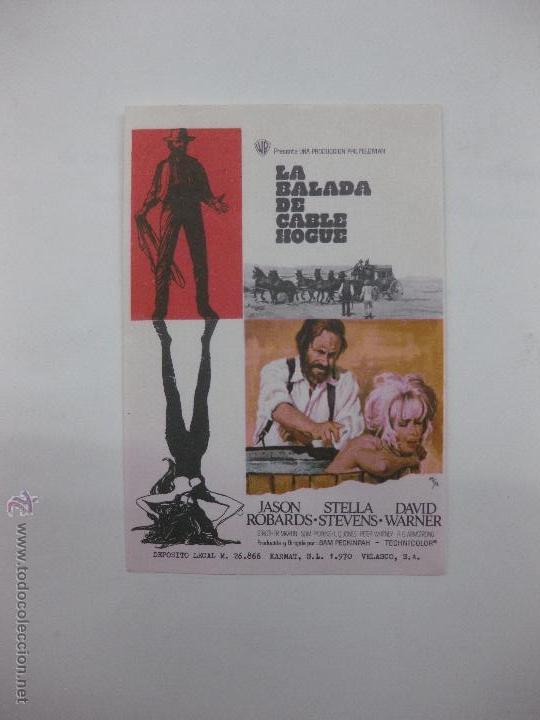 Cine: PROGRAMA DE CINE. LA BALADA DE CABLE HOGUE. JASON ROBARDS, STELLA STEVENS. SAM PECKINPAH...... - Foto 1