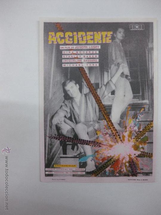 Cine: PROGRAMA DE CINE. ACCIDENTE. DIRK BOGARDE, STANLEY BAKER, JACQUELINE SASSARD..... - Foto 1