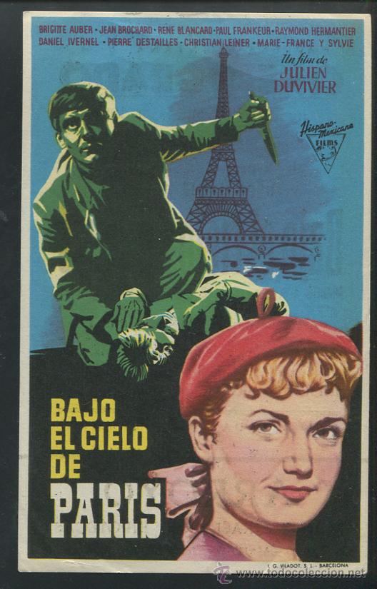 Cine: PROGRAMA BAJO EL CIELO DE PARIS, con Brigitte Auber.CON PUBLICIDAD - Foto 1