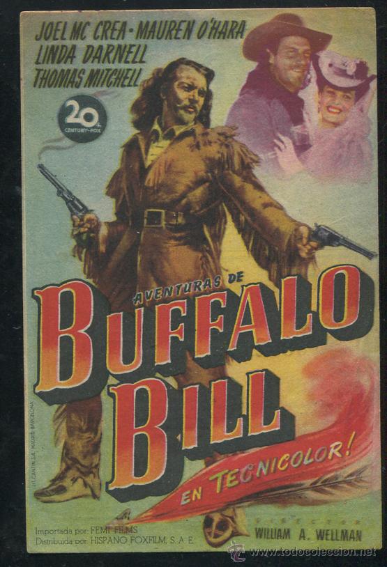 Cine: PROGRAMA AVENTURAS DE BUFFALO BILL, con Joel MacCrea. CON PUBLICIDAD - Foto 1