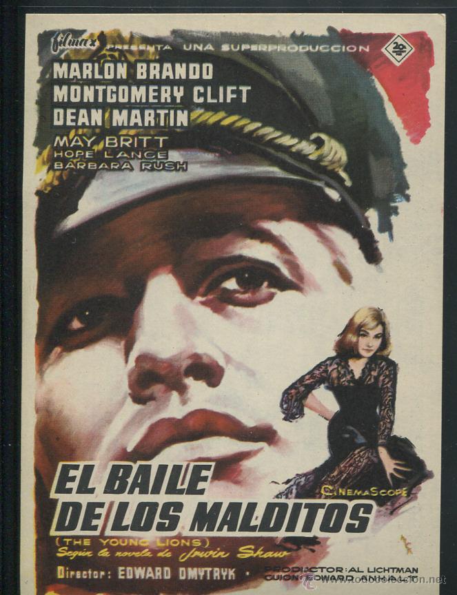 Cine: PROGRAMA El Baile De Los Malditos de Edward Dmytryk con Marlon Brando, Montgomery Clift - Foto 1
