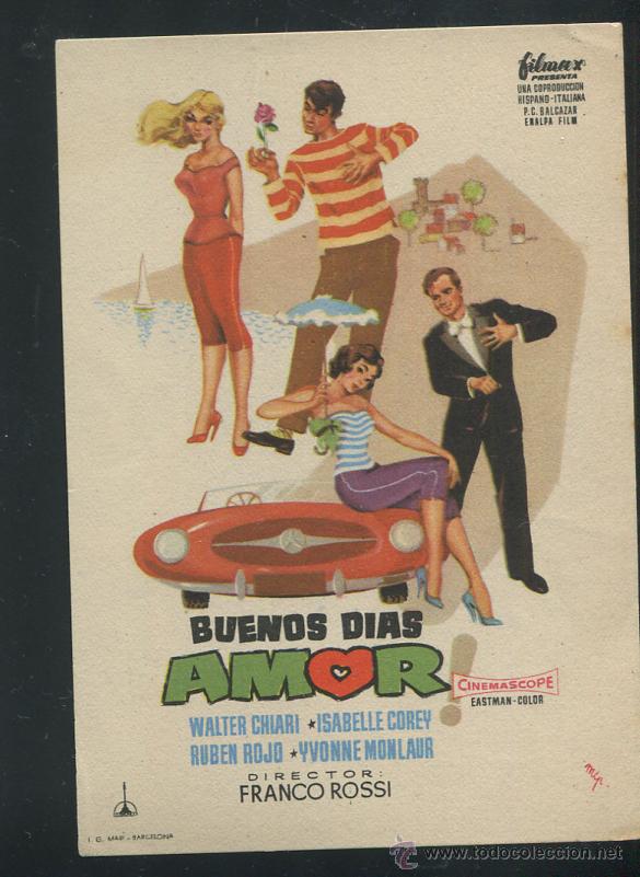Cine: PROGRAMA Buenos d&iacute;as amor - Walter Chiari, Isabelle Corey, Ruben Rojo - Foto 1