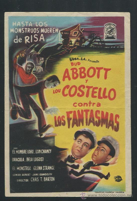PROGRAMA BUD ABBOTT Y LOU COSTELLO CONTRA LOS FANTASMAS