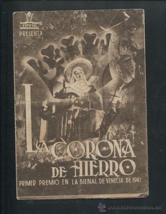 Cine: PROGRAMA LA CORONA DE HIERRO PROGRAMA DOBLE CIFESA MARRON LUISA FERIDA GINO CERVI - Foto 1