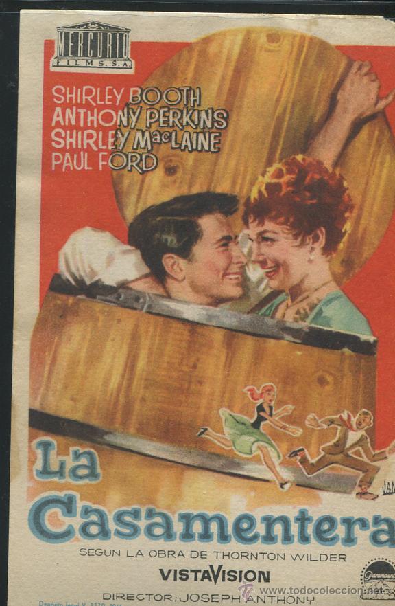 Cine: PROGRAMA LA CASAMENTERA (Anthony Perkins - Paul Ford - Robert Morse - Shirley Booth) - Foto 1