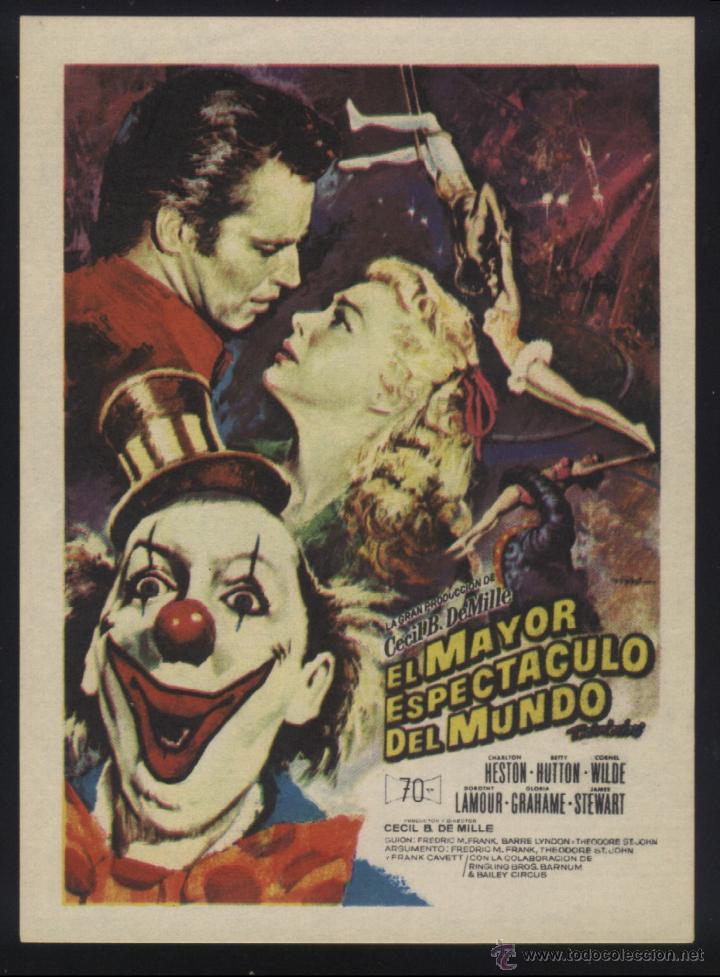 Cine: Q-05933- EL MAYOR ESPECTACULO DEL MUNDO (The Greatest Show on Earth) James Stewart - Charlton Heston