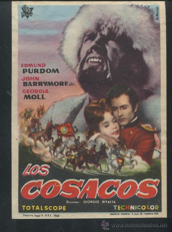 Cine: PROGRAMA Los Cosacos - Edmund Purdom, John Barrymore Jr. - Foto 1