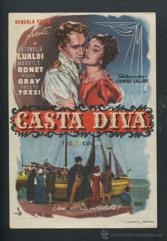 Cine: PROGRAMA Casta Diva - Antonella Lualdi, Maurice Ronet - Con publicidad - Foto 1