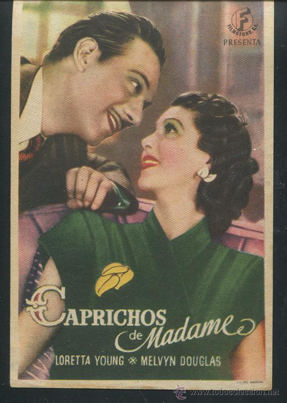 Cine: PROGRAMA CAPRICHOS DE MADAME - LORETTA YOUNG MELVYN DOUGLAS - Foto 1