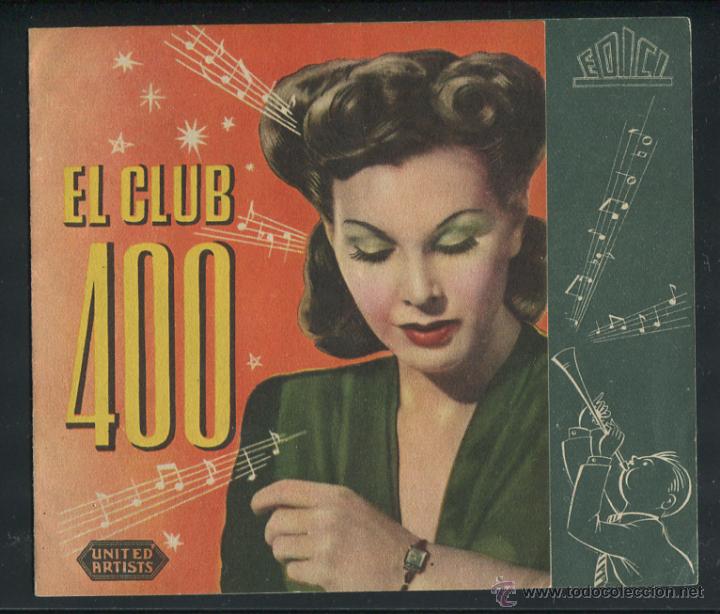 Folhetos de m&atilde;o de filmes antigos de cinema: PROGRAMA EL CLUB 400. CAROLE LANDIS, GEORGE MURPHY. DOBLE, PUBLICIDAD