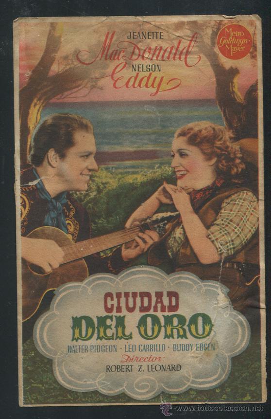 Cine: PROGRAMA CIUDAD DEL ORO. NELSON EDDY, JEANNETTE MacDONALD, WALTER PIDGEON - Foto 1