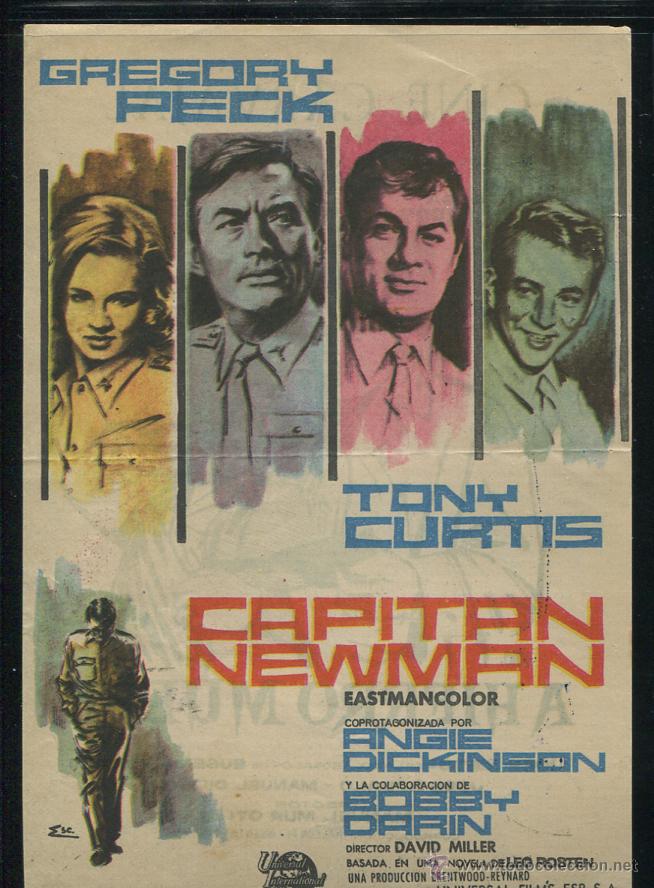 Cine: PROGRAMA Capitan Newman - Gregory Peck, Tony Curtis - con publicidad - Foto 1