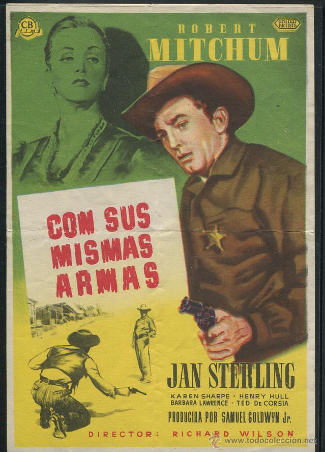 Cine: PROGRAMA CON SUS MISMAS ARMAS RICHARD WILSON ROBERT MITCHUM JAN STERLING - Foto 1